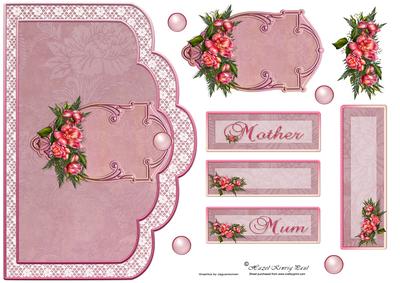 Roses for Mother Scalloped Card Front