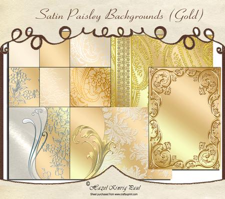 Satin Paisley Backgrounds (gold)