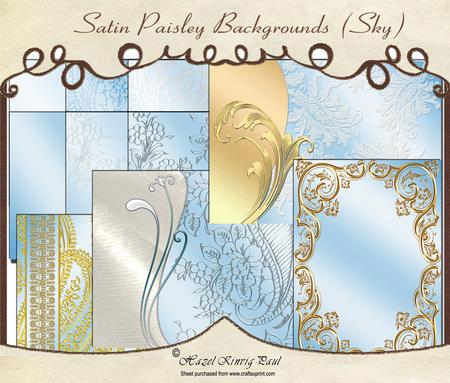 Satin Paisley Backgrounds (sky)