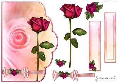 Dream Rose Shaped Card Front