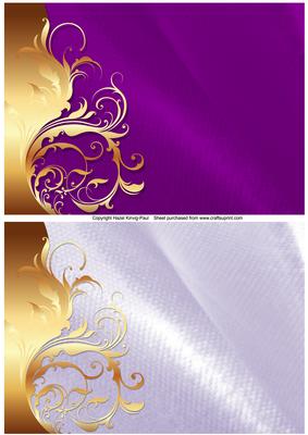 Golden Flourish Satin Backgrounds (purple & Lilac)