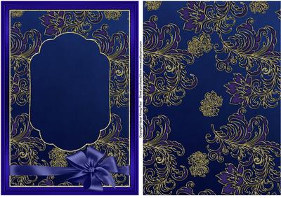 Rich Baroque Background & Card Front - Royal