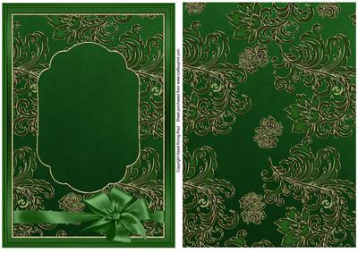 Rich Baroque Background & Card Front - Green
