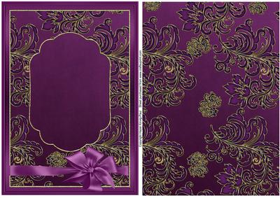 Rich Baroque Background & Card Front - Purple