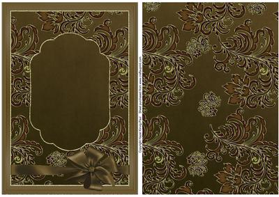 Rich Baroque Background & Card Front - Chocolate