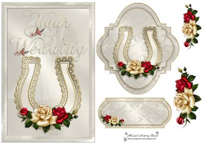 Horseshoe Card Front, Topper & Tag