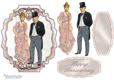 Vintage Anniversary Card Front
