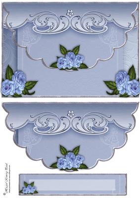 Blue Beauty Envelope Card Front