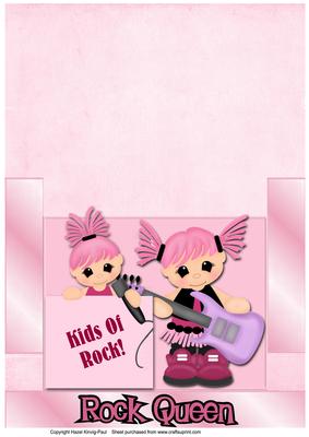 Rock Girls Column Fold Card