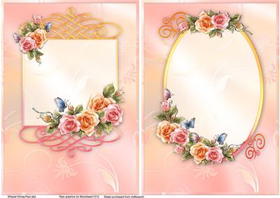 Roses & Butterflies Card Fronts #3 & #4