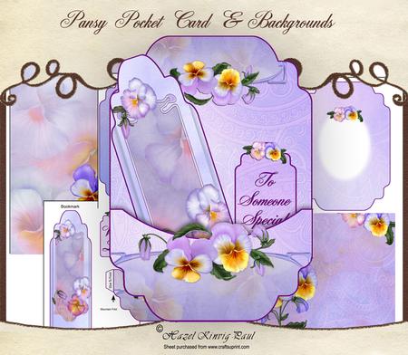 Pansy Pocket Card & Backgrounds
