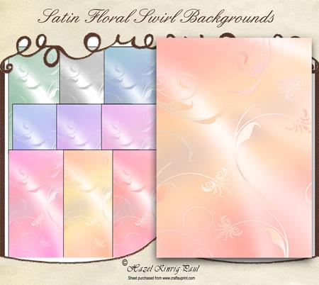 Satin Floral Swirl Backgrounds