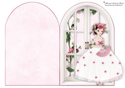 Garden Princess Shaped Card
