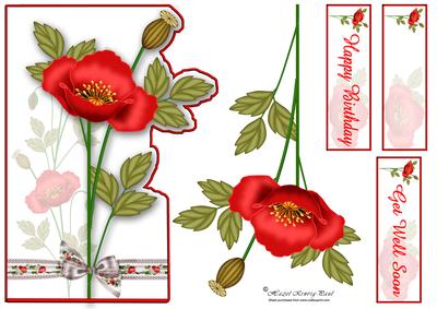 Poppy Shaped Card Front