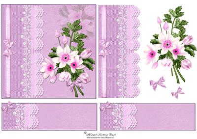 Lace Edged Flower Card