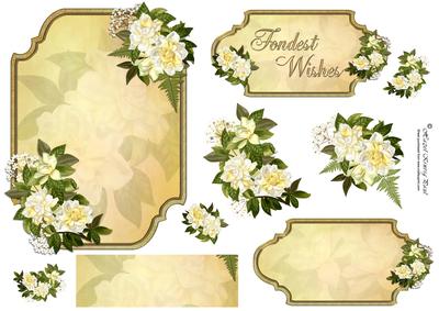 Gardenia Decoupage Topper