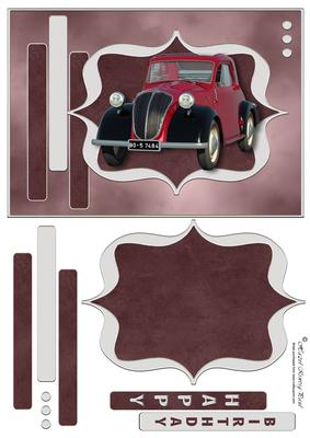 Old Car Birthday Card