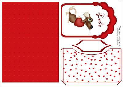 Little Love Mouse Pocket Card Front & Topper