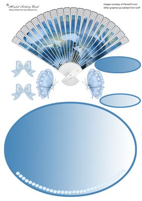 Blue Fan Wobble Card