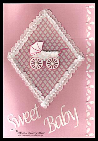 Baby Lattice Card & Topper