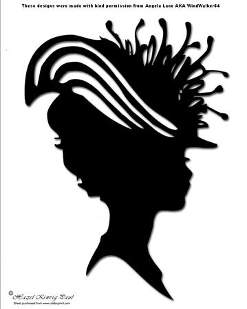 Lady In Hat Silhouette Topper - 09