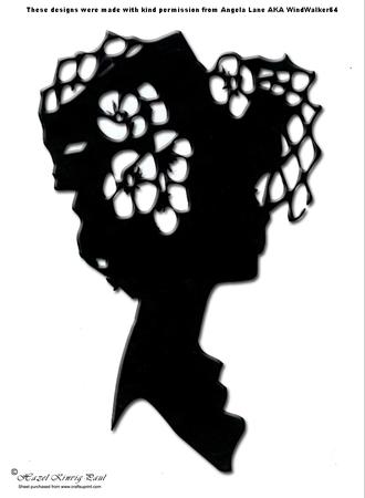 Lady In Hat Silhouette Topper - 10