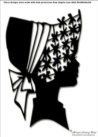Lady In Hat Silhouette Topper - 11