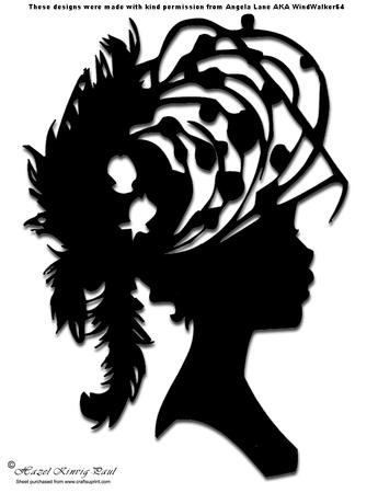 Lady In Hat Silhouette Topper - 12