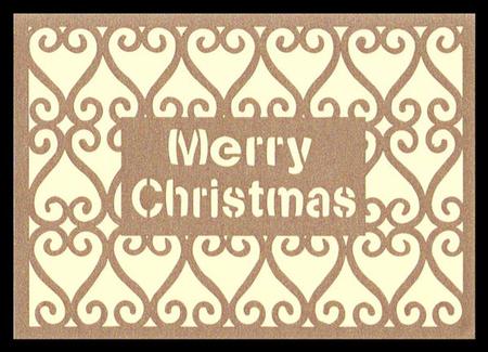 Merry Christmas Filigree Overlay