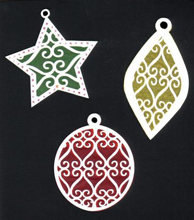 Set Of 3 Filigree Baubles