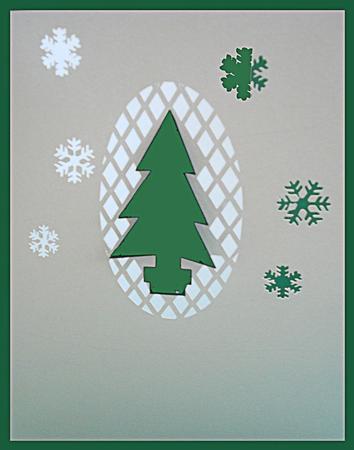 Xmas Lattice Card With Pop-up Tree