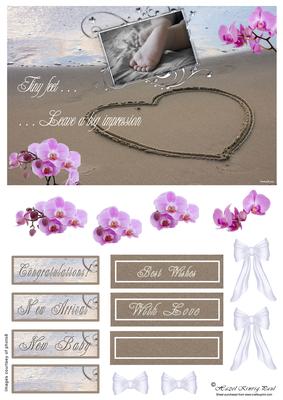 Tiny Feet Modern Baby Card