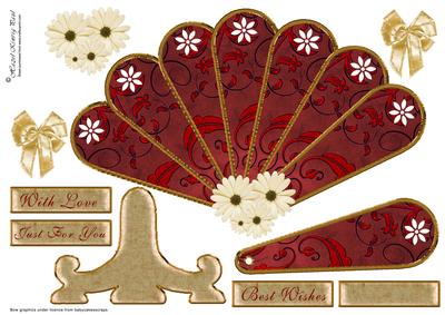 Red Fan & Stand Card