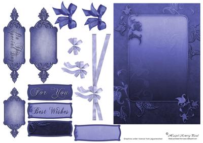 Embroidered Blue Special Occasion Card