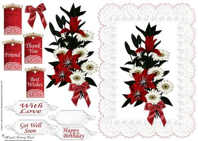 Lilies, Daisies & Lace Topper