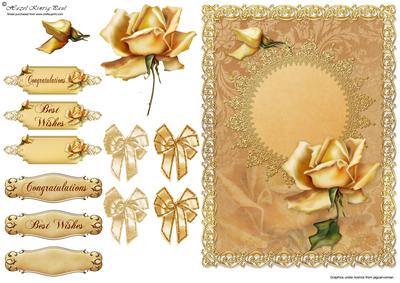 Indulgence Golden Rose Card
