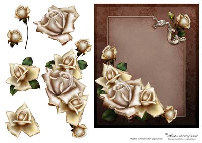 Coffee & Cream Decoupage Card
