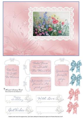 Meadow Flowers on Lace