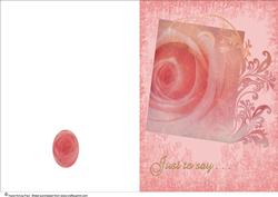Shabby Chic Rose Quick Make Card #1