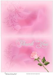 Rose Thank You Card #3