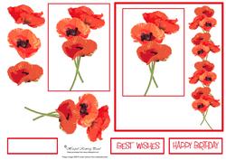 Perfect Poppies Decoupage Card