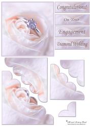 Diamond Wedding-engagement Scalloped Side Stacker