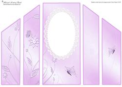 Lilac Butterfly Theatre Fold Card