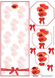 Octagonal Over the Edge Poppy Card