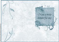 Have a Wonderful Day Insert (soft Blue)