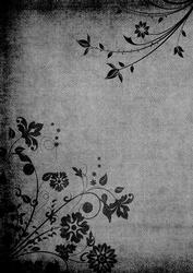 Shabby Chic Floral Flourish Background (grunge Grey)