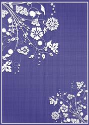 Flower Garden Flourish Background (navy)