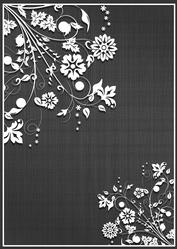 Flower Garden Flourish Background (charcoal)