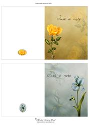 Beautiful Flowers Notelets - #3 & #4