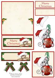Cute Mouse Christmas Easel Card